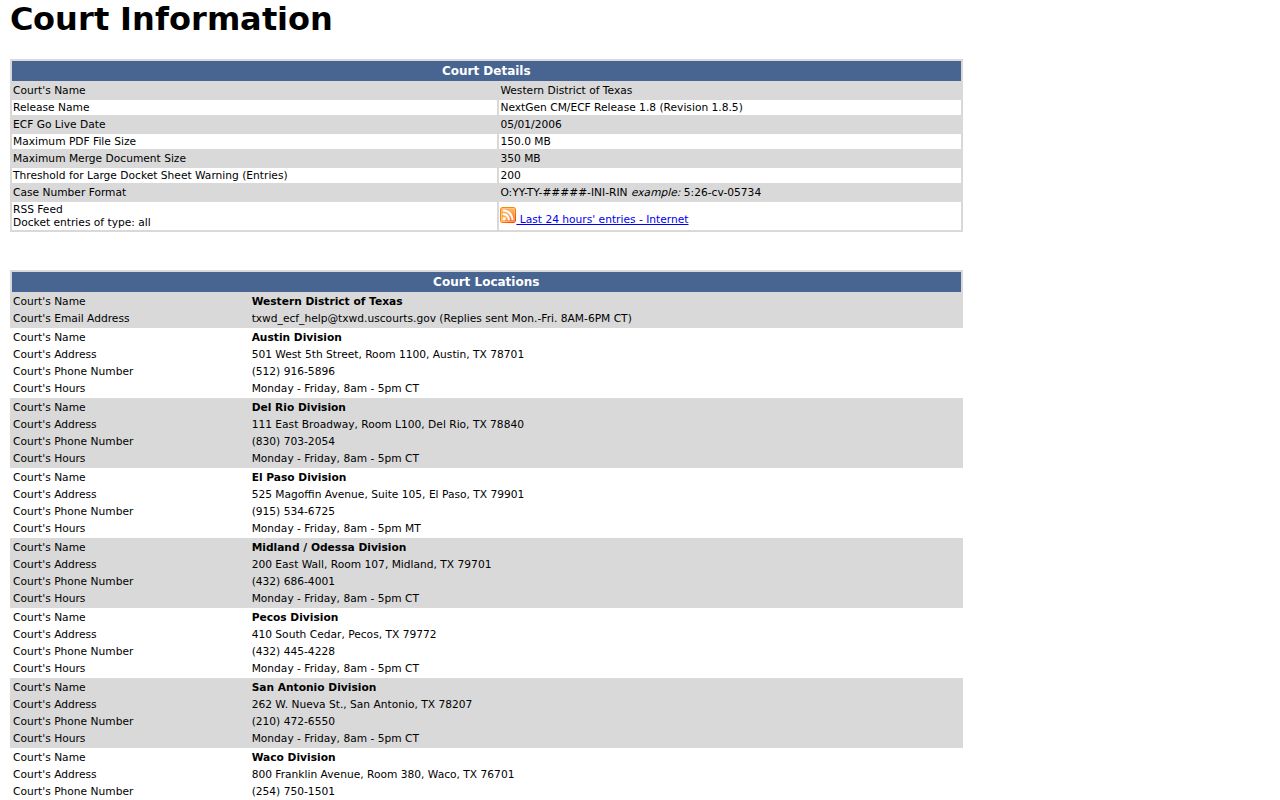 Val Verde County court docket federal records boundary