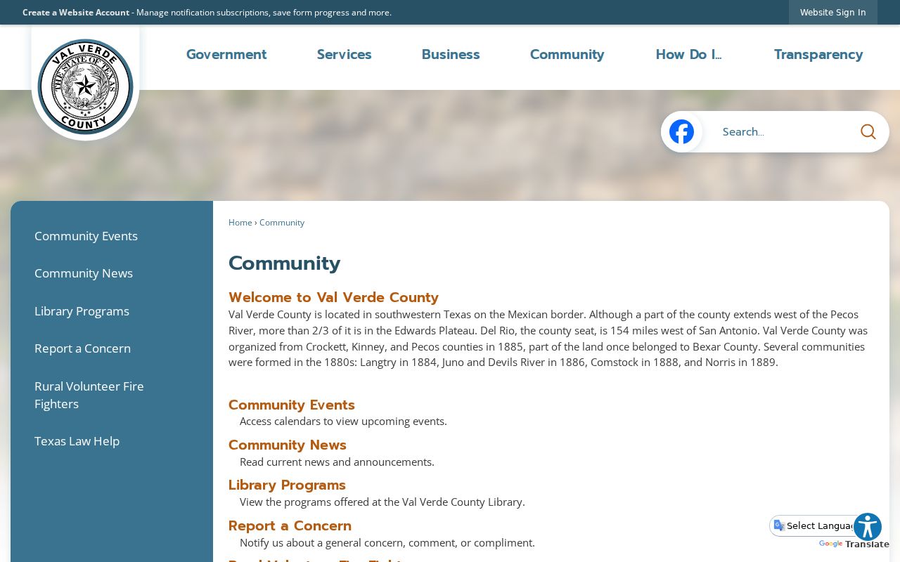 Val Verde County court docket community profile